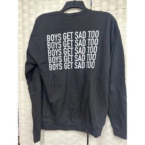 E348 Boys Get Sad Too Sweatshirt Sz Medium Mental Health Small Flaws Noted In Pi